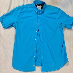 Alexander Julian Vibrant Blue Casual Button Down Shirt